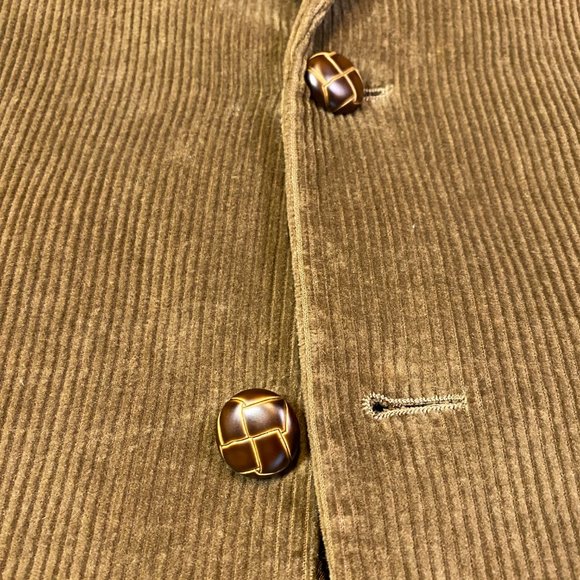 Lauren Ralph Lauren Corduroy Blazer Jacket 2 Button Brown 42S - Picture 3 of 6